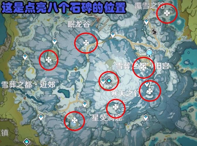 《原神》雪山八个石碑位置三个匣子在哪里？