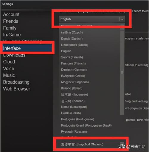 steam上的cs起源怎样才能中文?
