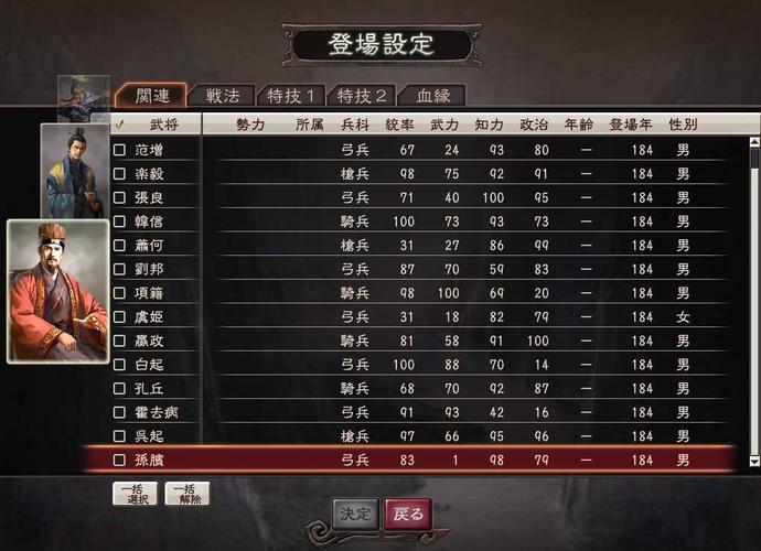 三国志12所有武将特技的解释和作用