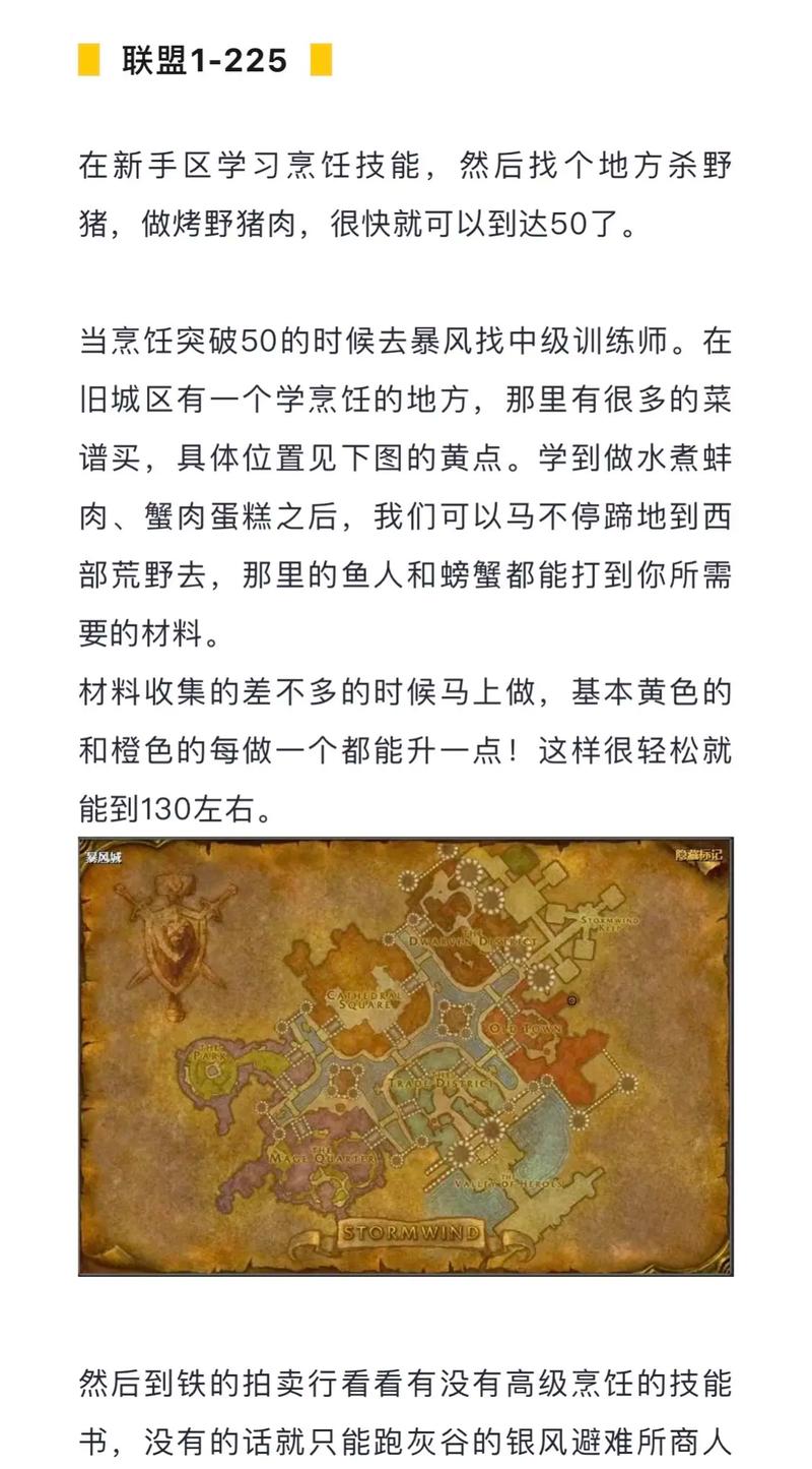 求魔兽BL所有烹饪训练师位置.!