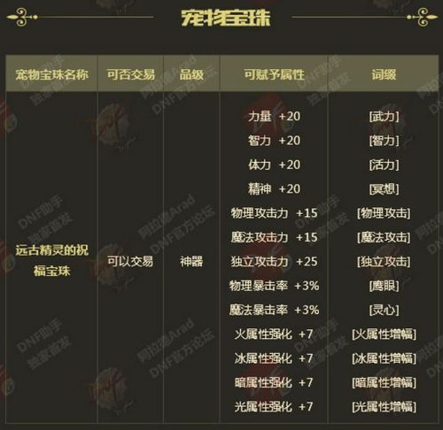 宠物附魔宝珠叫什么名字