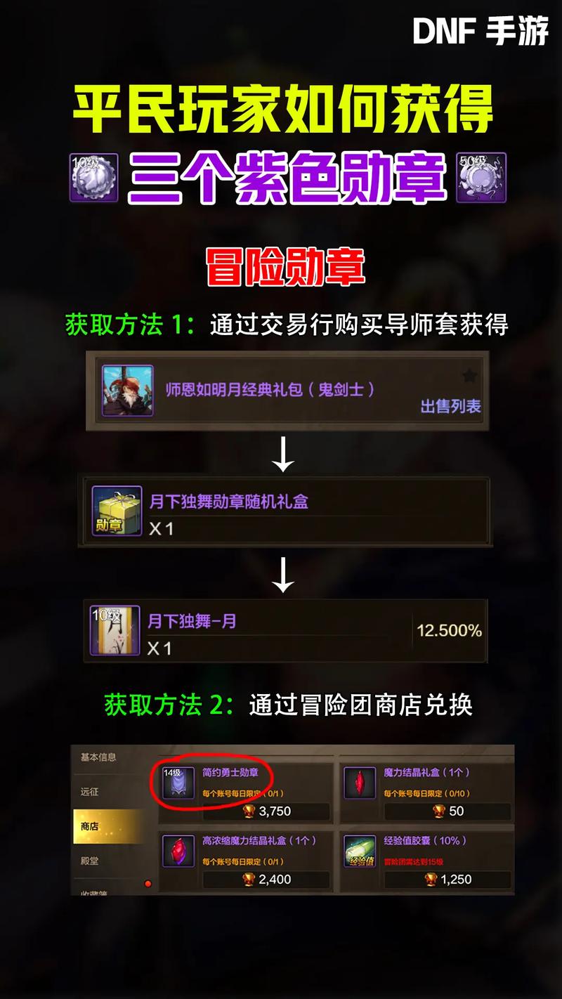 dnf公会勋章怎么得到