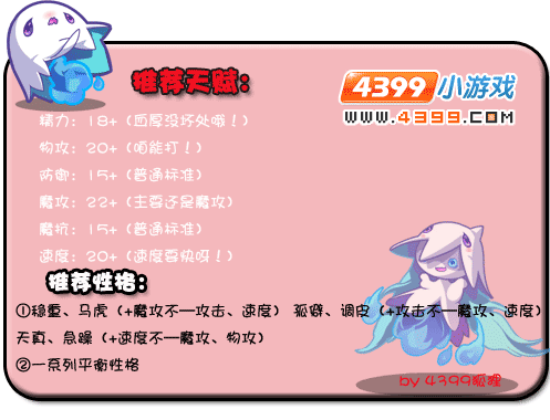 洛克王国蓝影幽灵主努力值