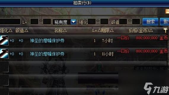 DNF神圣的强化保护券卖多少钱
